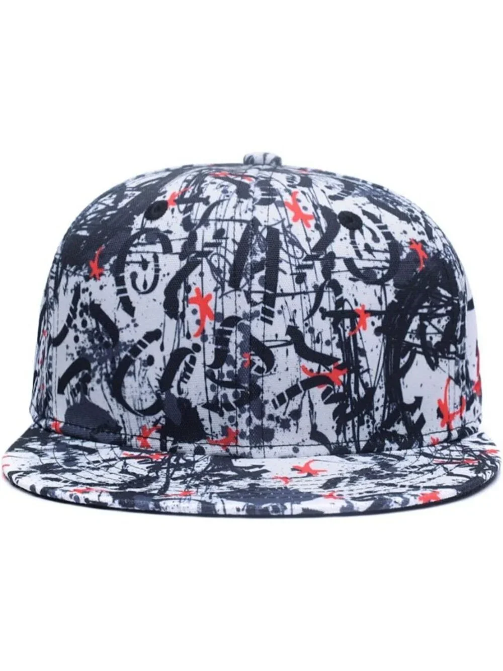 Unisex Black White Snapback Hat Hip Hop Style Colorful Adjustable Baseball Cap